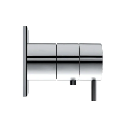 Afbeelding van Waterevolution Flow inbouw douchethermostaat vierkante rozet mat wit T142TBBR