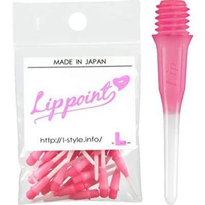 Afbeelding van Gradient Color Strong L Style zachte punt van kunststof, lang, lippoint, 40 pieken, roze