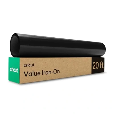 Image de Cricut Rouleau de vinyle à transfert thermique pour une utilisation avec toutes les machines découpe Noir 6 m