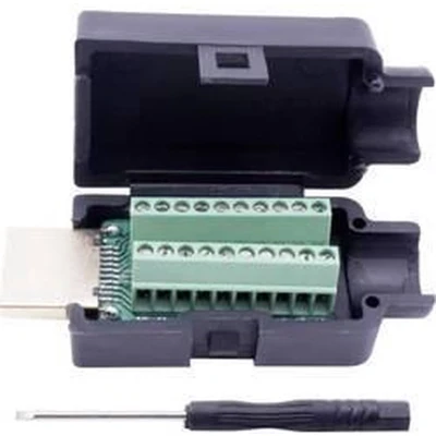 Afbeelding van TRU COMPONENTS T1904C104 HDMI connector Stekker, inbouw verticaal Aantal polen: 20 Zwart 1 stuk(s)