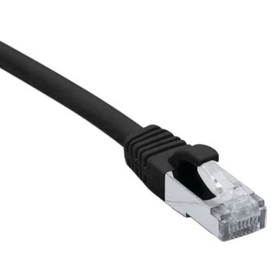 Afbeelding van Exertis Connect patchkabel CAT. 6, F/UTP, PoE, halogeenvrij, zwart, 1,0 m Afgeschermde met snap in lug (F/UTP, CAT6, 1 m), Netwerkkabel