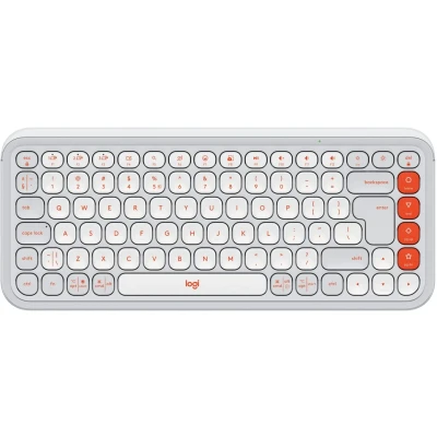 Afbeelding van Logitech POP Icon Keys Draadloos Toetsenbord Bluetooth Qwerty US Off White