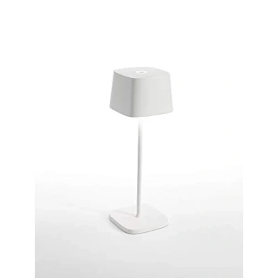 Afbeelding van Zafferano Ofelia Dimmable LED Tafellamp in Aluminium, IP65 Bescherming, Binnen/Buiten gebruik, Micro USB lader, H30cm, EU Plug, 2.2W Zand