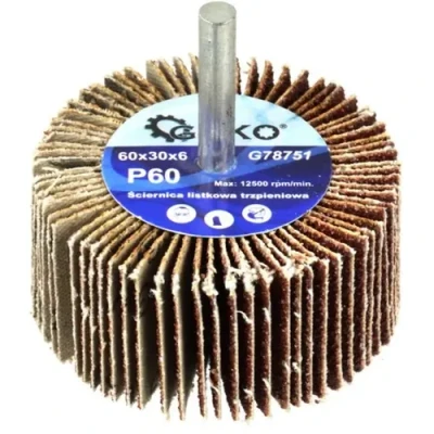 Afbeelding van GEKO Abrasive Flap Wheel P60 60x30mm 6mm Arbor