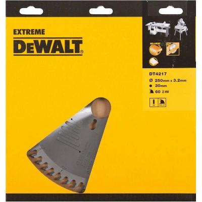 Afbeelding van DeWALT Cirkelzaagblad voor Melamine Extreme Ø 250mm Asgat 30mm 60T DT4217 QZ