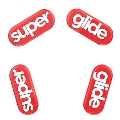 Afbeelding van Superglide2 Getextureerd oppervlak met regelbare snelheid voor Logitech G304/305 Gladde en duurzame muispoten van extreem sterk glas rood