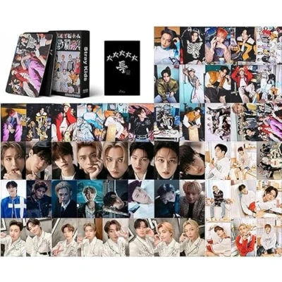 Afbeelding van WASEEDS 55 stuks Stray Kids Fotokaarten 5 Star Nieuw Album Kaarten Mini Merch Poster Lomo Cards Cadeau voor Fans