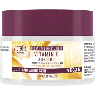Afbeelding van Victoria Beauty Vitamin C Age Pro Night Face Moisturizer Vitamine nachtcrème 50 ml