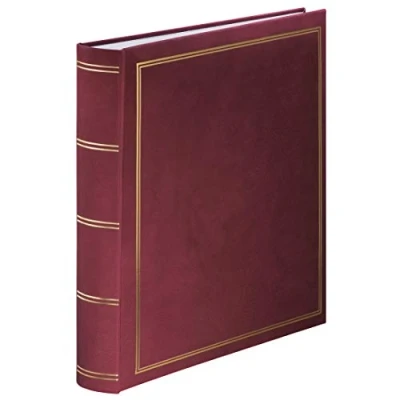 Image de Hama album photo Super Jumbo London 34 x 35 cm (livre avec 80 pages blanches, pour 480 photos à personnaliser et coller, intercalaires en pergamin) Bordeaux