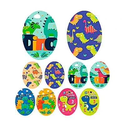 Afbeelding van 8 stuks opstrijkbare patches voor kinderen, het repareren en decoreren van broeken, jassen, truien, rugzakken, badjassen enz. (dinosaurus)