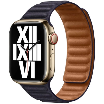 Afbeelding van Apple origineel Leather Link Watch S/M 38mm / 40mm 41mm Ink MP833AM/A