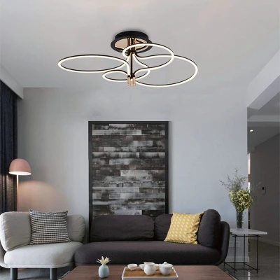 Afbeelding van V TAC VT 7981 Designer plafondlampen hanglampen IP20 Goud+Zwart 36 Watt 4150 Lumen 3000K