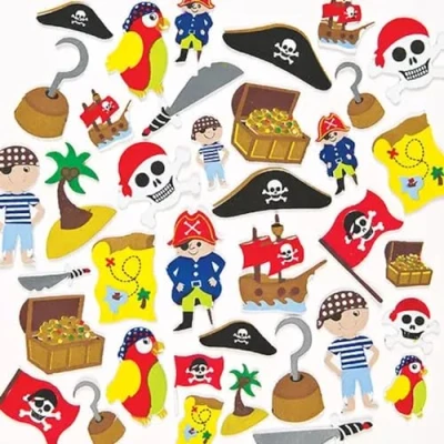 Afbeelding van Baker Ross EV3215 piratenschuim, zelfklevend, 96 delige set