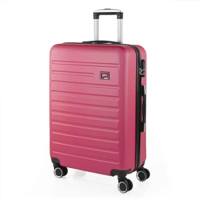 Afbeelding van SKPAT Reiskoffers SKPAT. Kofferset met 4 wielen, reiskofferset, lichte reiskofferset. 175200 combinatieslot., Fuchsia