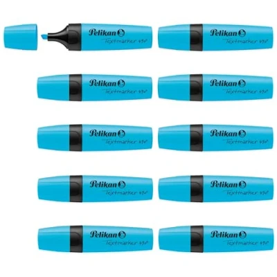 Afbeelding van Pelikan 814133 markeerstift 490 lichtblauw 10 stuks