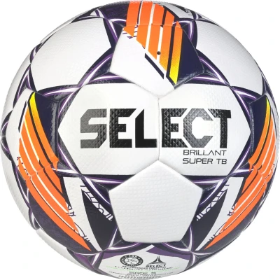 Afbeelding van Select Brillant Super Tb Fifa Quality Pro V24 Wedstrijdbal Wit / Paars Fluo Oranje Fluogeel Maat: 5