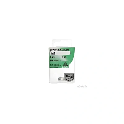 Afbeelding van Deltafix. DOPMOEREN ZESKANT M5 R.V.S. 4 Stuks.