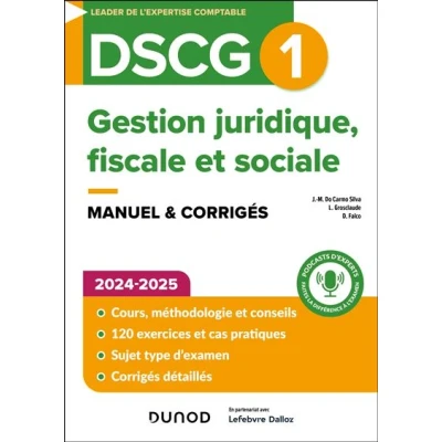 Image de DSCG1 Gestion juridique, fiscale et sociale Manuel 2024 2025