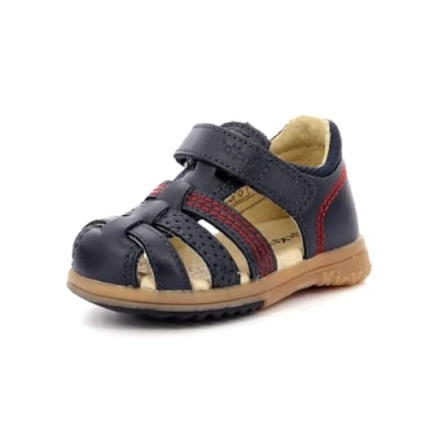 Afbeelding van Kickers Platiback Sandalen voor kinderen, Maat: 20, Dark blue Leer en textiel