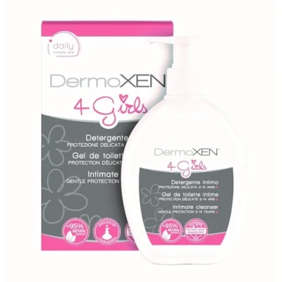 Afbeelding van DERMOXEN 4 GIRLS Kinderondergoed Reiniger voor Kinderen 2 13 Jaar Zacht Ondergoed Zeep tegen jeuk en roodheid. Zonder Zadels, Parabenen, Allergenen. 200 ml