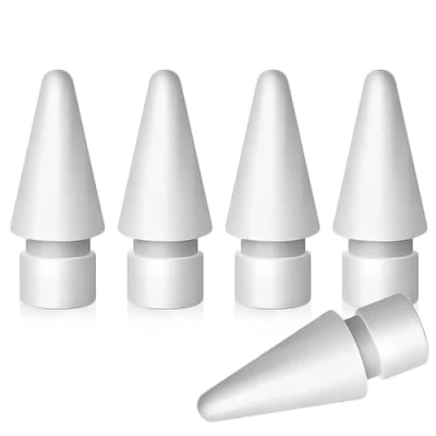 Afbeelding van MMOBIEL Tips voor Apple Pencil 5 Stuks Punten 1e &amp; 2e Generatie iPencil Nibs Vervanging Wit