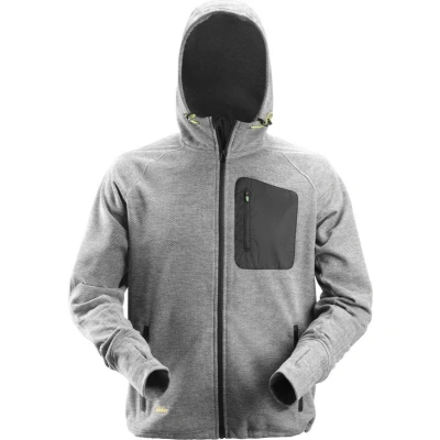 Afbeelding van Flexiwork, Fleece Hoodie, Donker Grijs Zwart (1804), Xl