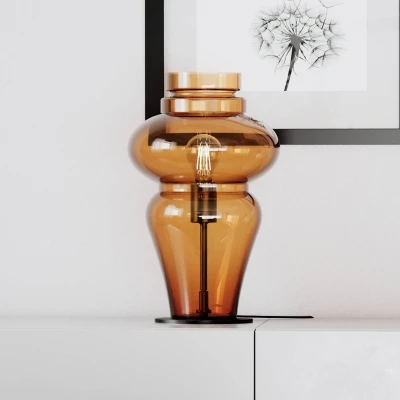 Afbeelding van By Rydéns Dolores tafellamp hoogte 40 cm cognac