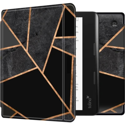 Afbeelding van iMoshion Ereader Cover / Hoesje Geschikt voor Kobo Sage Tolino Epos 3 Design Slim Hard Case Bookcase Zwart Black Graphic
