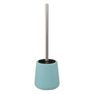 Afbeelding van 5Five Toilet/wc borstel in houder polyresin/metaal ijsblauw 40 cm