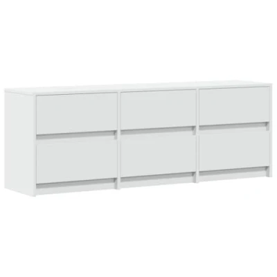 Image de vidaXL Meuble TV avec LED blanc 140x34x50 cm bois d&#039;ingénierie3307919