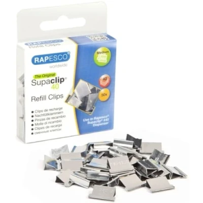 Afbeelding van Rapesco RC4050SS Supaclip Navultangen van roestvrij staal, 40 stuks, 50 stuks
