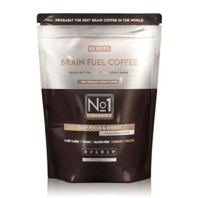 Image de Café soluble Fuel de cerveau (Huile MCT &amp; Lion&#039;s Mane) Vanille française 250g