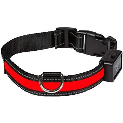 Afbeelding van Eyenimal halsband usb licht rood / zwart