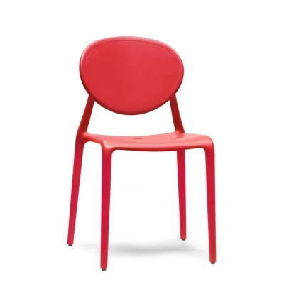 Afbeelding van Kantinestoel of tuinstoel Italiaans design Rood