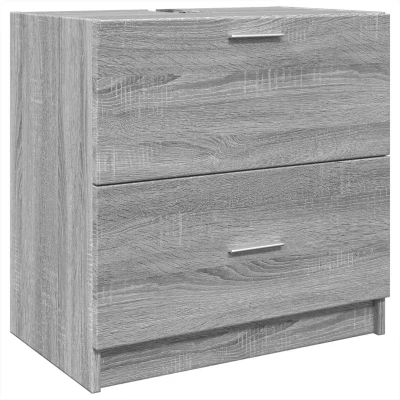 Afbeelding van Wastafelkast 59x37x59 cm bewerkt hout grijs sonoma eikenkleurig