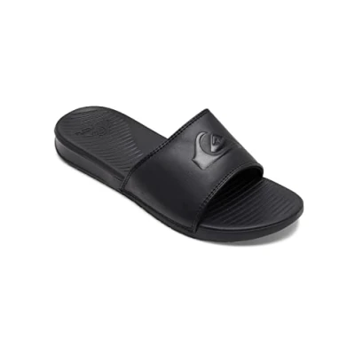 Afbeelding van Quiksilver Bright Coast Badslippers, Heren, Maat: 43, Solid black Kunststof