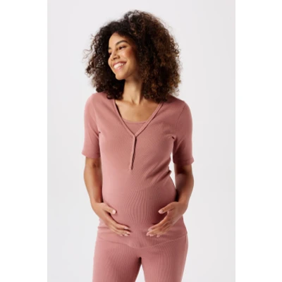 Afbeelding van Pyjamatop met voedingsfunctie Renate Burlwood XS/S