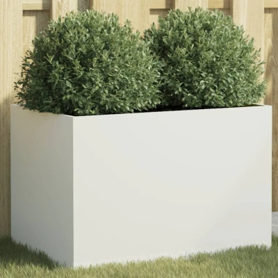Afbeelding van Plantenbak 62x40x39 cm koudgewalst staal wit