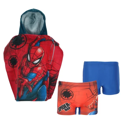 Afbeelding van Spiderman Zwemset Poncho + Zwemboxer 8721122783344
