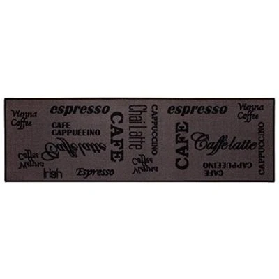 Image de Andiamo tapis/tapis de cuisine inscriptions café, espresso/marron, marron, 57x180cm