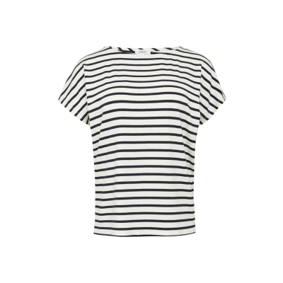 Afbeelding van s.Oliver Tshirt print, Dames, Maat: 42, Weiß marine
