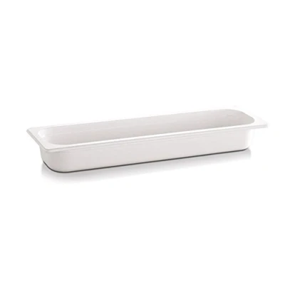 Afbeelding van APS 84302 ECOLINE GN 2/4 melamine container met inkeping aan de rand, 53 x 16,2 10 cm, 4,3 liter, wit