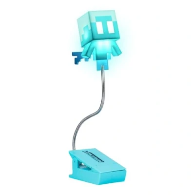 Afbeelding van Paladone Minecraft Allay Leeslamp om vast te klikken, officieel gelicentieerde leeslamp, cliplamp met flexibele kabel, menigtekop, 3 verlichtingsmodi, stroomvoorziening via
