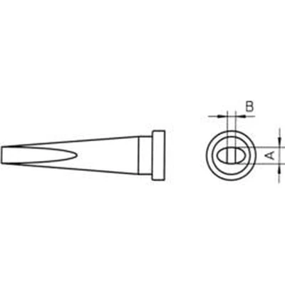 Afbeelding van Weller LT L soldeerpunt Beitelvorm, lang Grootte 2 mm Lengte soldeerpunt: 20 Inhoud: 1 stuk(s)