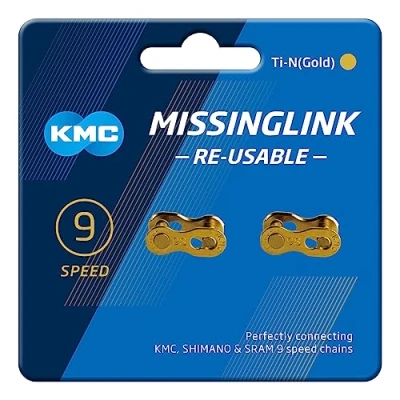Afbeelding van KMC Sluitschakel MissingLink 9R Ti N Gold 6.60mm 9v (2)