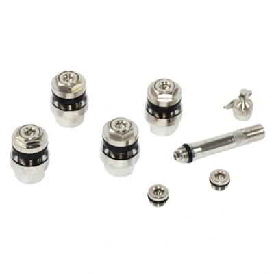 Afbeelding van 1 x set optisch verborgen onzichtbare ventielen 11,3 mm zilver metaal ventiel TÜV getest