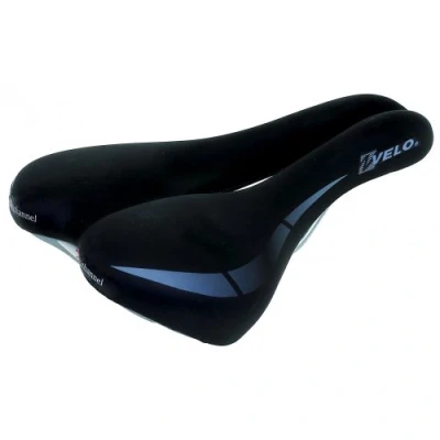 Afbeelding van Velo Wide Channel Zadel Zwart 168 mm