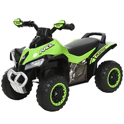Afbeelding van HOMCOM Kinderdrager Quad 18 36 maanden dim. 67 x 38 44 cm (l b h), licht en geluidseffecten, groen, zwart