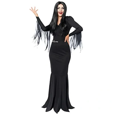 Afbeelding van Amscan 9917643 Morticia Addams kostuum voor dames, maat 36 38
