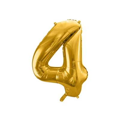Afbeelding van Cijfer 4 (86 cm) Goud